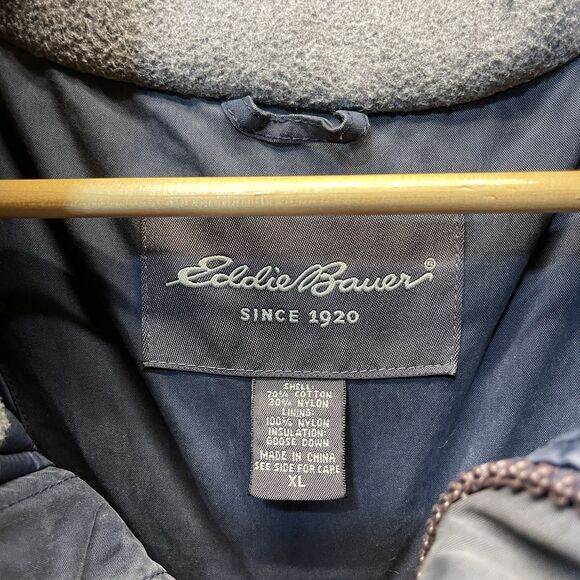 Vintage Eddie Bauer Goose Down Bomber Jacket Men's XL - Picture 7 of 9